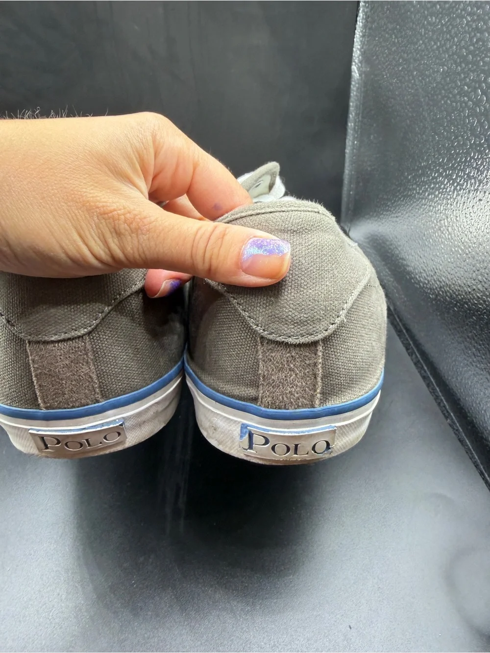 Polo by Ralph Lauren Gray Canvas Low-Top Sneakers